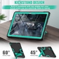 thumbnail image 7 of Allytech Lenovo Tab M10 Plus 3rd Gen Case 10.6" 2022 Released - Rugged Protective Shockproof Dual Layers Hybrid TPU Rubber PC Kickstand Kids Friendly Case Cover - Black+Mint, 7 of 7