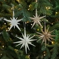 thumbnail image 7 of Christmas Hanging Ornaments,Christmas Holiday White Champagne Colored Christmas Tree Decoration Pendant Three Star Shaped High End Christmas Decoration, 7 of 7