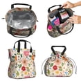 thumbnail image 2 of Boho Bohemia Flower Drawstring Lunch Bag Women - Drawstring Lunch Bag Insulated for Work Office - Stain-Resistant Large Lunchbags for Women with Multi-Pockets, 2 of 6