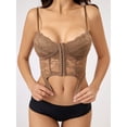 thumbnail image 1 of Moda sexy encaje halter halter espalda descubierta cruzado halter corto irregular caliente chicas camiseta interior top chambray camiseta interior, 1 of 5