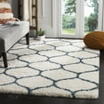thumbnail image 3 of SAFAVIEH Hudson Arline Geometric Shag Area Rug, Ivory/Slate Blue, 3' x 5', 3 of 11