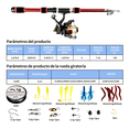 thumbnail image 2 of Kit Pesca  Bloosom 1.8m Cañas Señuelo Con Cuerda Enrollada Accesorios Negro, 2 of 5