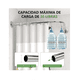 thumbnail image 4 of Tubo para Cortina de Baño Extensible 100-150cm Y 80-110cm, 12 Ganchos Lab.G Plateado, 4 of 5