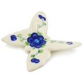 thumbnail image 2 of Polish Pottery 4-inch Butterfly Figurine (Blue Poppies Theme) Hand Painted in Boleslawiec, Poland + Certificate of Authenticity, 2 of 6
