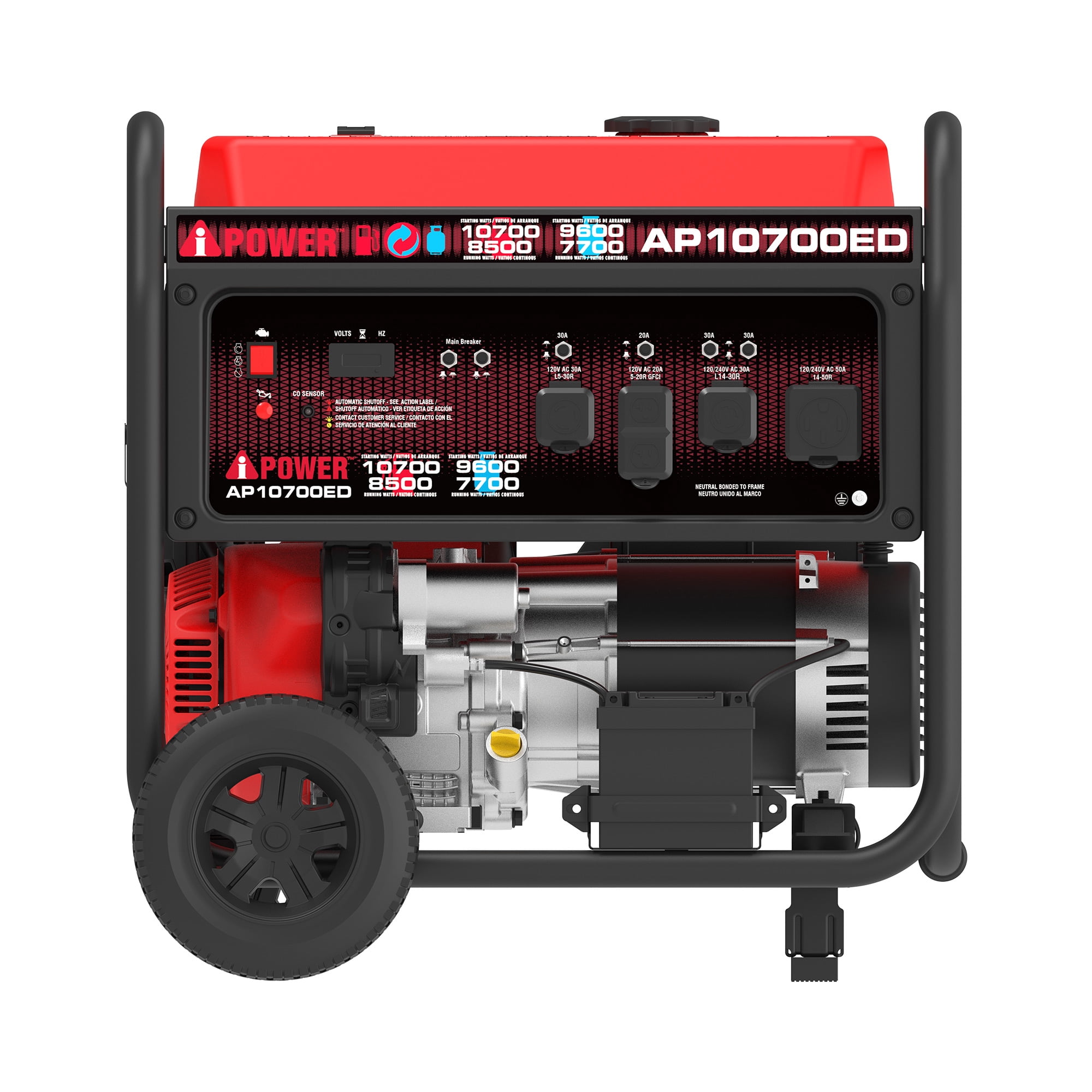 A-iPower 10700W Electric Start Portable Generator Gas Propane, CO Sensor