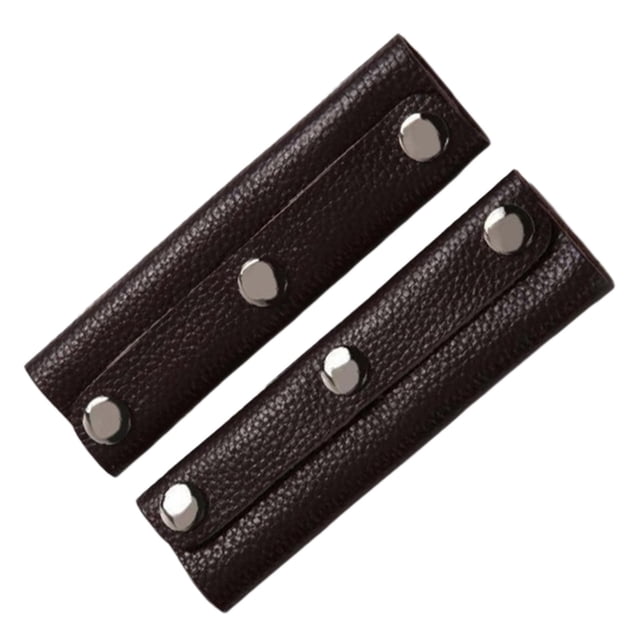 2x Handbag Handle Leather Bag Wrap Covers with Buttons Handle Protectors Multipurpose Replacement Wallet Handle Wraps for Password Box Tote Bag Black