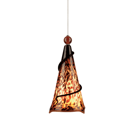 - Tech Lighting 700TDOVPTAN-CF Ovation Tortoise Shell Hand Pulled Glass Line Volta