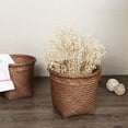 Wicker Trash Can with Lid in Bedroom, Bathroom Trash Can in Office