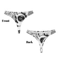 thumbnail image 3 of Fotbe Floral Sugar Skull Portrait Tanga Sin Costuras para Mujer con Estampado – Panties Invisibles, Transpirables y Cómodos para Uso Diario-Medium, 3 of 6