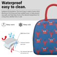 thumbnail image 3 of Lunch Bag Lunch Box for Women Reusable Insulated Lunch Bags,Water-Resistant Cute Crab and Lobster Sealife Pattern Cooler Lunch Tote Bag, Large Capacity for Work Travel Picnic, 3 of 6