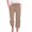Khaki, variant on Capris Pants for Women Casual Stripe Elastic Drawstring Wide Leg Capris Pants with Pockets Summer Pants for Women,L,White