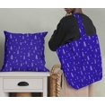 thumbnail image 5 of Soimoi Blue Poly Georgette Fabric Asterisk & Snow Nature Printed Fabric 1 Yard 42 Inch Wide, 5 of 5