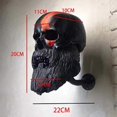 thumbnail image 3 of Motorcycle Helmet Skull Wall Mount Holder, Resin Craft Support, 3 of 5