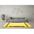 thumbnail image 3 of Ahgly Company Indoor Square Solid Yellow Modern Area Rugs, 3' Square, 3 of 4