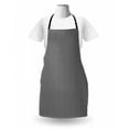 thumbnail image 3 of Black and White Apron, Spiral Lines Hexagons Pattern with Monochrome Geometric Illustration, Unisex Kitchen Bib with Adjustable Neck for Cooking Gardening, Adult Size, Black and White, by Ambesonne, 3 of 4