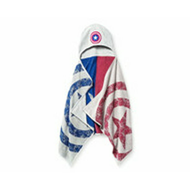 To construct touch Oh dear Marvel Comics Captain America Shield and Stars Youth Hooded Bath Poncho -  Walmart.com