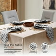 thumbnail image 4 of HEIRLOOM COMFORT Fiesta Stripe Cloth Napkins Set of 12, 100% Cotton, 18"x18", Soft, Absorbent Reusable Fabric, Hotel Quality, Washable Table Linen for Dinner Parties, Holidays, Daily Use, Multi Grey, 4 of 7