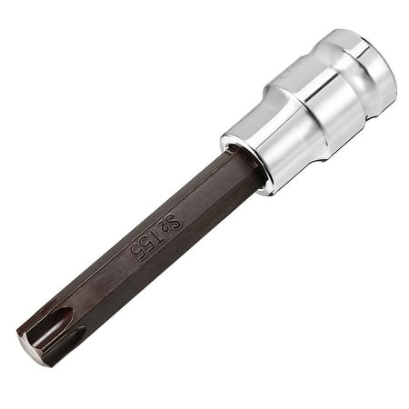 

Tasharina 1/2-Inch Drive T55 Torx Bit Extra Long Socket S2 Steel