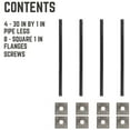 thumbnail image 3 of 1 In  X 30 In  Square Flange Pipe Table Legs - 4 Pack, 3 of 10