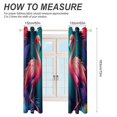 thumbnail image 2 of Flamingo Paradise Floral Luxury Window Curtains Blinds for Living Room Kids Bedroom Bathroom Kicthen Door Home Decor 2 Panels, 2 of 6