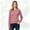 Pink(Classic), variant on Women's Crew Neck Fitted Long Sleeve Basic Tee, Fall Winter Thermal Tops for Women, Sizes S-2XL