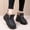 Black, variant on Women's Winter Cotton Boots Round Toe Velvet Lined Warmth Waterproof Non Slip Outdoor Comfortable Ankle Boots