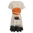 thumbnail image 5 of Sushi House 2 Short Sleeve Dress Women Summer Evening Dresses Ladies Sundress, 5 of 7