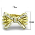 thumbnail image 2 of IP Gold(Ion Plating) Stainless Steel Ring with Top Grade Crystal in Clear for Women Clear Stone Color Style TK2128 Size 8, 2 of 4