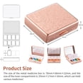 thumbnail image 2 of Portable Metal Travel Medicine Box/Storage Box (8 Compartments, Rose Gold), 2 of 7