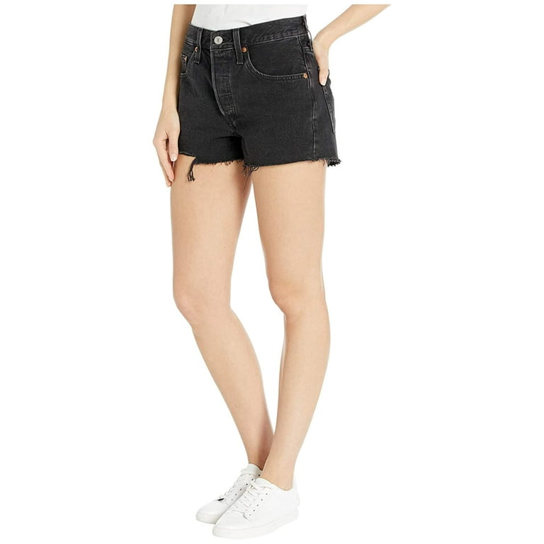 Levi s Womens 501 High Rise Shorts Black