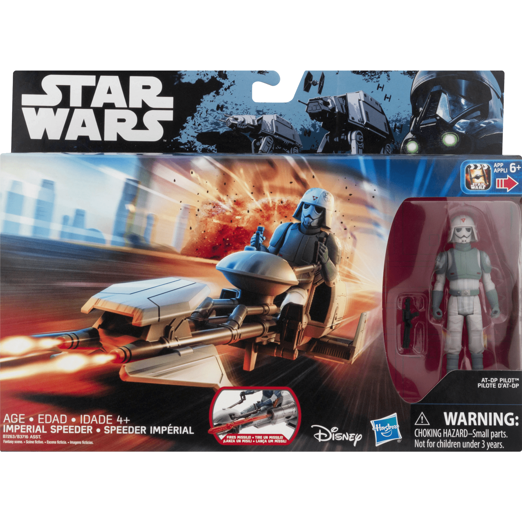 New Star Wars Rebels Imperial Speeder w AT-DP Pilot Action Figure Disney B7263