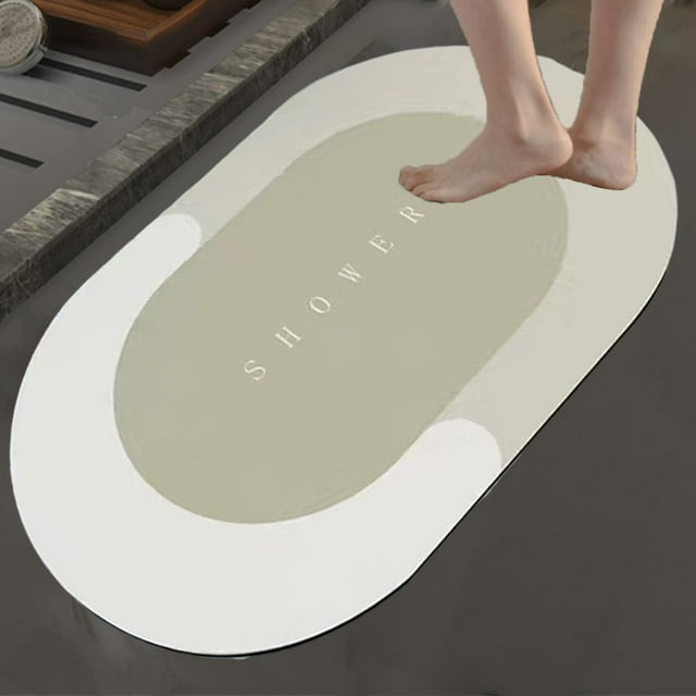 Toystoory Non Slip Bath Mat Quick Drying Bath Thick Rugs for Doorway Bathroom Kits de decoración para fiestas Ovalado C 40x60cm