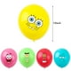 thumbnail image 2 of 11 piezas de Bob Esponja SquarePants decoración de fiesta de cumpleaños globos cangrejo Boss Pie estrella animación 12 pulgadas globos de látex, 2 of 5