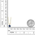thumbnail image 6 of Gem Stone King 14K Yellow Gold Blue Created Sapphire Pendant Necklace for Women | 1.00 Cttw | Gemstone September Birthstone | Round 6MM | With 18 inch Chain, 6 of 6