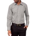 thumbnail image 2 of G-Style USA Men's Regular Fit Long Sleeve Solid Color Dress Shirts - Gray - 4X - 20-20.5 - 36-37, 2 of 6
