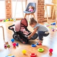 thumbnail image 4 of Baby Doll Convertible Travel Stroller for Girls | 2-in-1 Foldable Doll Car Seat & Carriage with Diaper Bag | Pretend Play Toddler Toy, 4 of 8