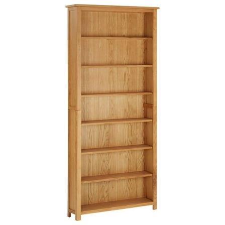 Casafoyer 7-Tier Bookcase 35.4"x8.8"x78.7" Solid Oak Wood