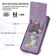 thumbnail image 4 of Feishell Wallet Case for Samsung A53 5G, [RFID Blocking] Credit Card Holder Back Magnetic Buckle Luxury Premium PU Leather Purse Flip Kickstand Shockproof Cover for Samsung Galaxy A53 5G, Purple, 4 of 8