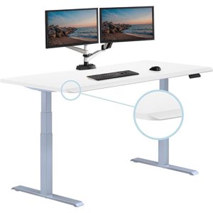 Vari ComfortEdge Electric Standing Stand Up Desk Ergonomic Work and Gaming Table 72x30” White
