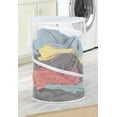 thumbnail image 4 of Whitmor Collapsible Mesh Laundry Hamper with Handles, White, for  Adult or Teen Use, 4 of 7