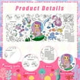 thumbnail image 2 of Giant Coloring Poster 30 x 72 Inch Mermaid Large Coloring Poster Tablecloth for Birthday School Classroom Home Party Decorations 2Pcs, 2 of 6