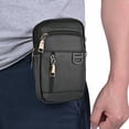 thumbnail image 1 of Cangurera Bolso cruzados de cuero de vaca Paquete de cintura masculino con múltiples bolsillos Suave para deportes al aire libre, 1 of 5