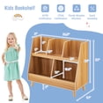 thumbnail image 3 of Costway 5-Cube Kids Bookshelf and Toy Organizer Wooden Storage Bookcase with Wood Legs Natural, 3 of 10