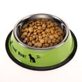 thumbnail image 1 of Cuenco de agua antideslizante para comida de perro y gato de acero inoxidable herramienta de alimentación de mascotas verde Ehuebsd Para estrenar, 1 of 9