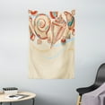 thumbnail image 1 of Seashells Tapestry, Pastel Colored Macro Seashells Picked from Beach Drifts Coral Marine Mollusk, Wall Hanging for Bedroom Living Room Dorm Decor, 40W X 60L Inches, Cream Red Teal, by Ambesonne, 1 of 2