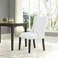 thumbnail image 2 of Hawthorne Collections 19.5" Faux Leather Upholstered Dining Side Chair in White, 2 of 4