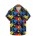 thumbnail image 2 of Awdenio Mens Sweatshirt Long Sleeve Casual Shirts Button Down Shirt for Men Beach Summer Valentine's Day Shirt, 2 of 5