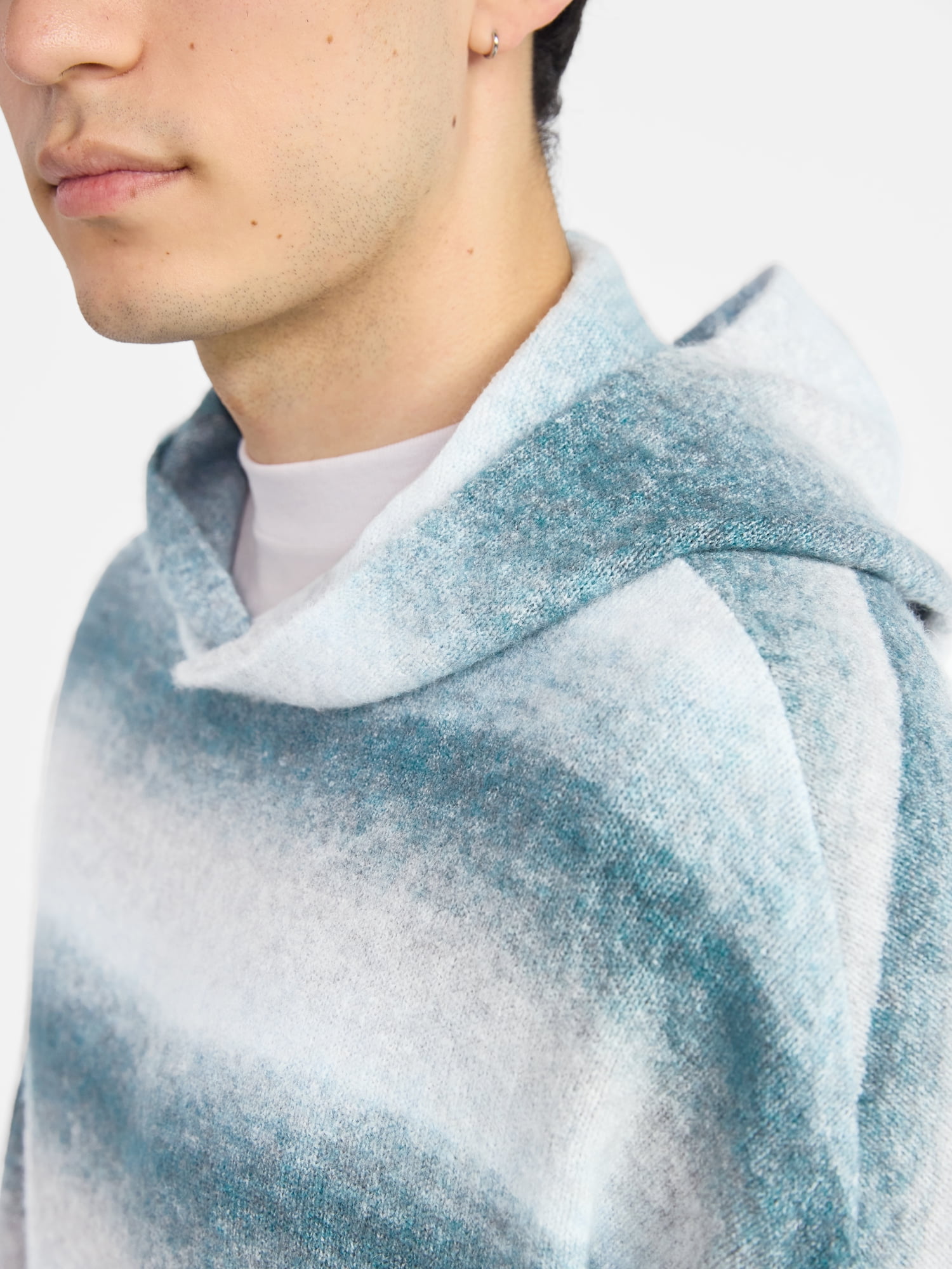 No Boundaries Brushed Hooded Sweater with Long Sleeves, Midweight, Men's & Big Men's XS-3XL