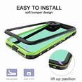 thumbnail image 4 of Dteck Full Body 360 Protective Shockproof Dirtproof Sandproof IP68 With Build in Screen Protector Phone Case, For iPhone 11 Pro (5.8 inch), green, 4 of 7