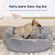 thumbnail image 4 of Cama calmante para perros y gatos, cojín de felpa suave y esponjoso para cachorros pequeños, medianos y grandes, para invierno, 4 of 4